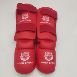 Захист голені та стопи вініл TigerSport XL  червоні SB 151503