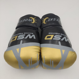 Рукавиці боксерські WSD  12 унц вініл чорні (151517)